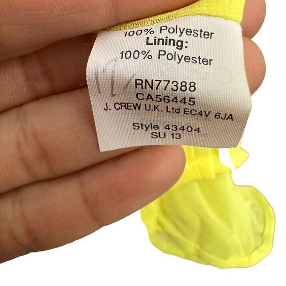 J Crew Women's‎ Yellow Pleated Top Size 2 - Picture 4 of 9